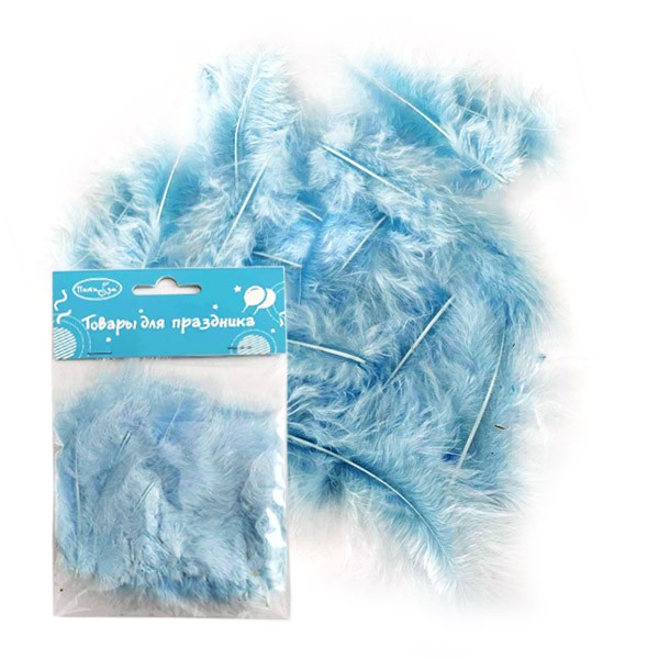 6072001 Y Перья Light Blue 30шт